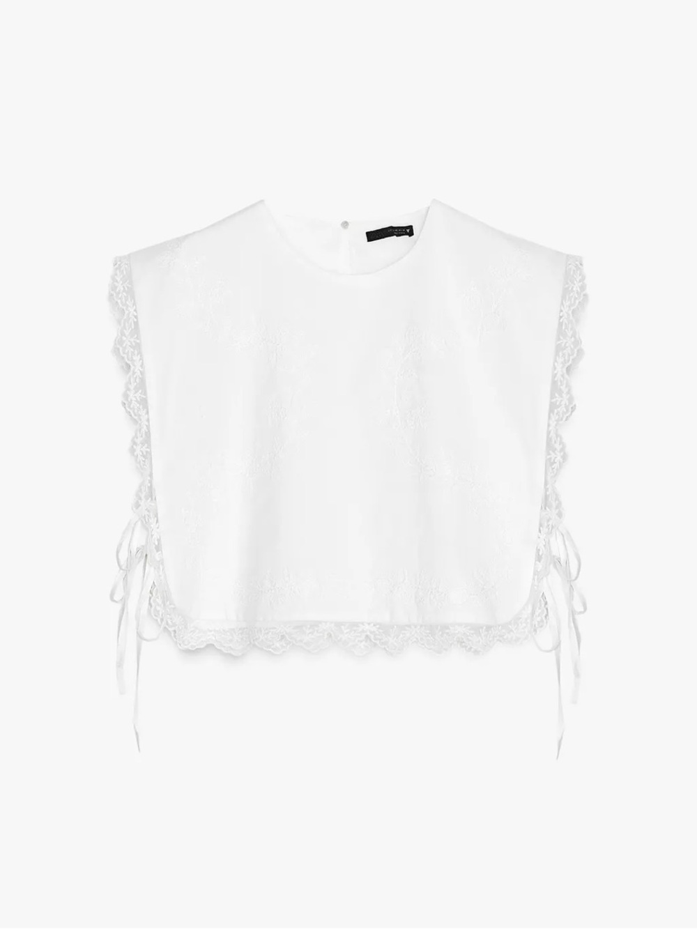 Zara embroidered tie top size xs